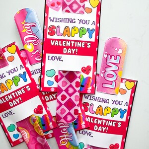 Bracciale schiaffo di San Valentino assemblato Regalo di classe, Regalo prescolare, Regalo per l'asilo, Scambio di San Valentino, Festa di classe, Scuola materna senza caramelle