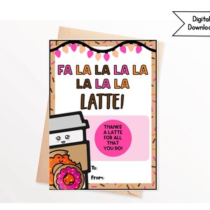 Titular de la tarjeta de regalo de café de Navidad, Maestro, Dunkin', Vacaciones de entrenadores, Gracias por un café con leche, Dunkin Donuts, Café, Starbucks, PTA, Etiqueta de Navidad
