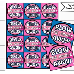 Cheer, Dance, Gymnastics Printable Tags, Blow Pop Digital Download ...
