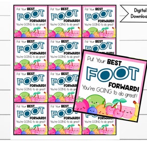 Sports ou Testing Day bonne chance Étiquettes imprimables, Fruit par le pied Good Luck Tag, Encouragement Digital Download, Printable Snack, Sports
