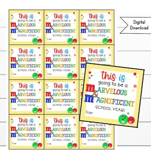 You are Marvelous and Magnificent M&M Gift Tag - Digital Download – Cute  Party Dash