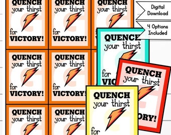 Gatorade-tag voor sportteam: afdrukbare overwinning (digitale download)