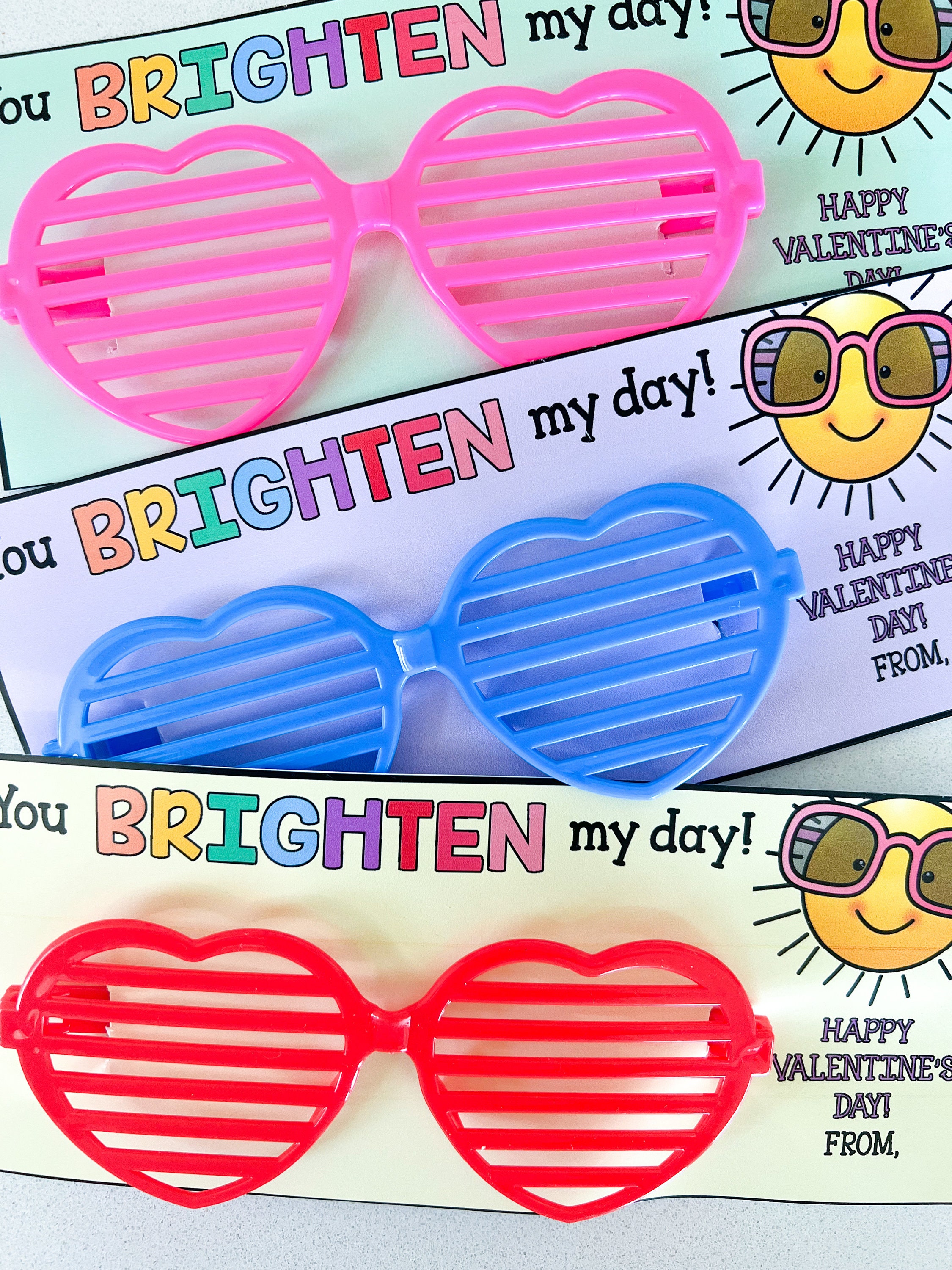 Heart Sunglasses Valentine Printable: Class Gift Exchange (digital