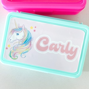Personalized Pencil Box for girls  Back to School Unicorn Gift Crayon Case Supplies Kindergarten, Elementary, Art Gift Birthday Present