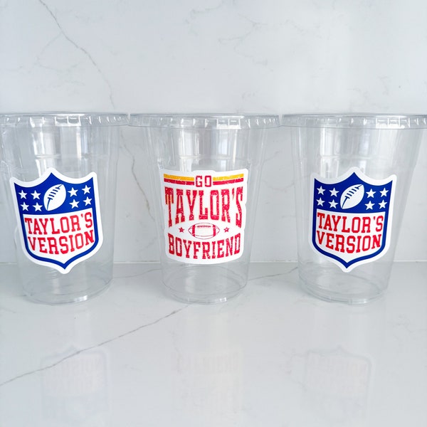 Super Bowl T Swift Party Cups, Personalized Cups, Taylor, Chiefs, Swift, 49ers, Football Decor, Football, Super Bowl Party, Party Favors