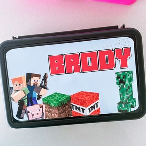 Boîte à crayons personnalisée pour la rentrée scolaire des garçons, cadeau pour la mine, artisanat, trousse à crayons, fournitures pour la maternelle, le primaire et le jeu vidéo, anniversaire