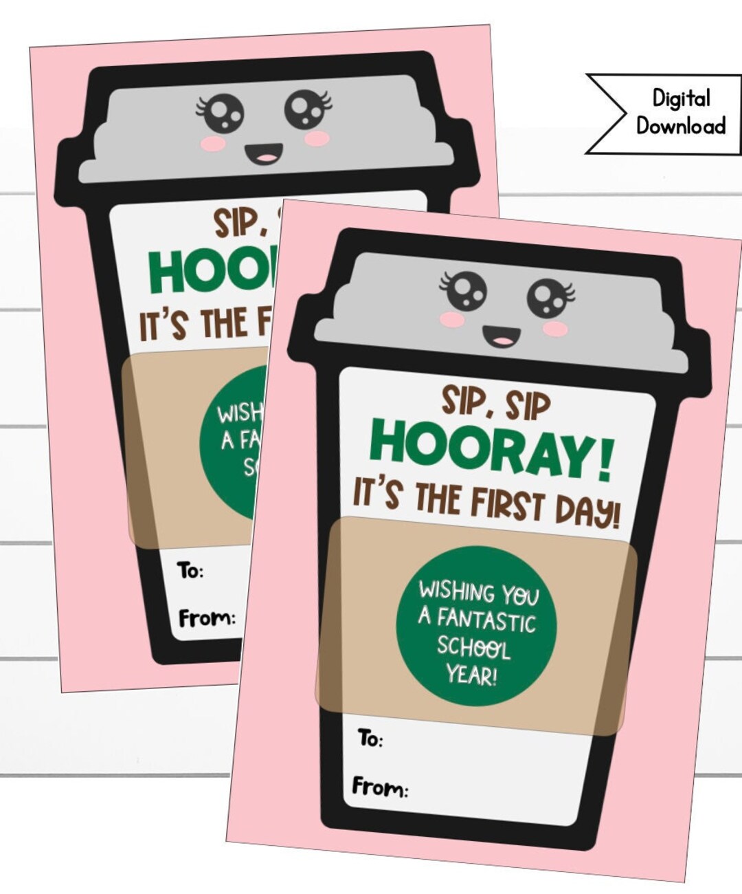Teacher Coffee Gift Card Holder: Back to School Printable (digital ...