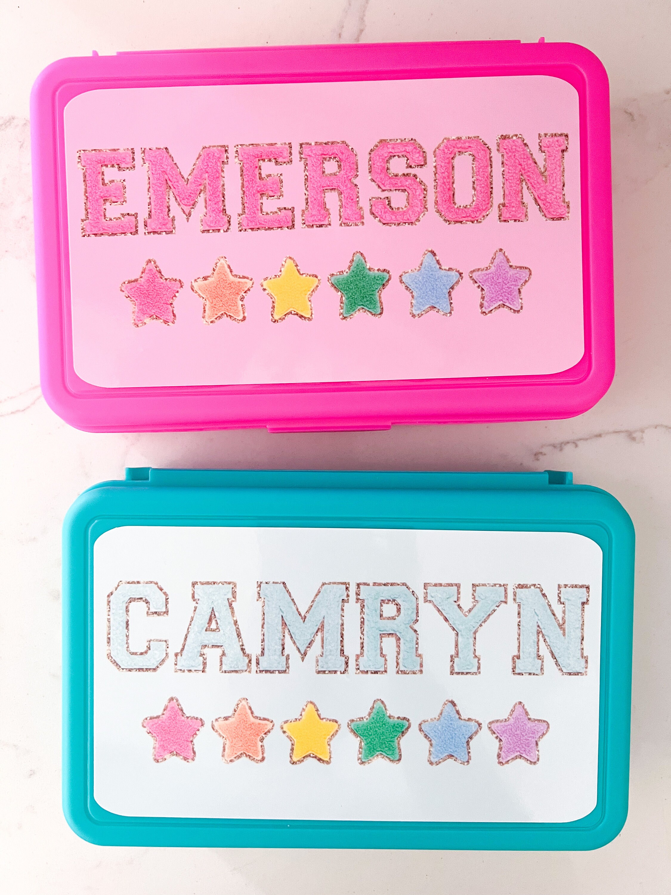 Personalized Pencil Box, Preppy Star Design, Art Gift - Etsy