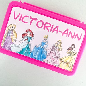 Personalized Pencil Box for girls  Back to School Princess Gift Crayon Case Supplies Kindergarten, Elementary, Art Gift Birthday Present