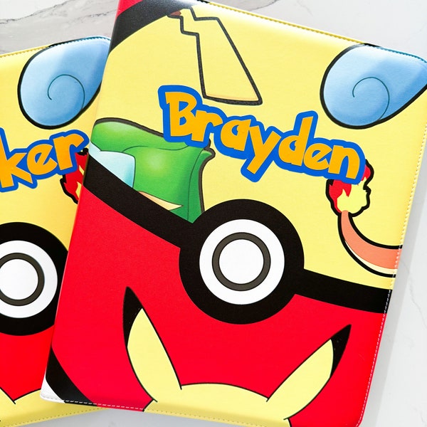 Binder Pokemon Personalized Trading Cards, Binder for Sports Cards, Christmas gifts for boys, teen, Protector for Sports, Trading, Baseball,