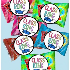 PRINTED Class Ring 2" Stickers - Kindergarten Graduation, Pre-K Graduation, Fifth Grade, Class Rings, End of the Year Gift, Student 12 page