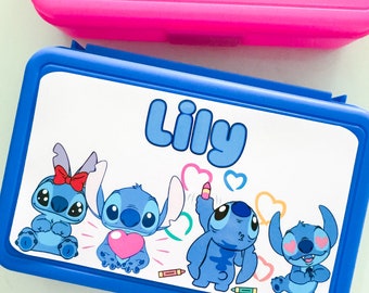Trousse à Crayons Personnalisée Lilo Et Stitch - Avec Prénom Au Choix - Neuf Avec étiquettes