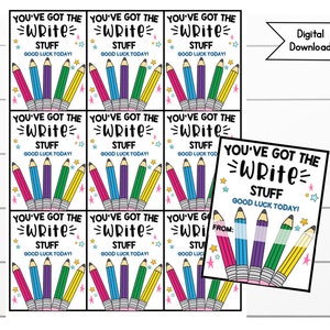 Bleistift Good Luck Tag, Testing Day druckbare Tags, Sie haben die Schreibzeug digitaler Download, Testing Tags, Zapfwelle, PTA, Snack Tag, Klasse Geschenk