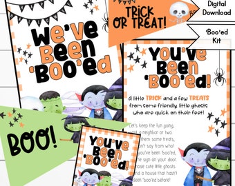You've Been Booed Kit: Halloween Neighbor Gift Printables (Digital Download)