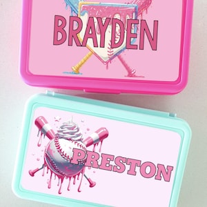 Personalized Baseball Ice Cream Drip Pencil Box: Back to School Gift