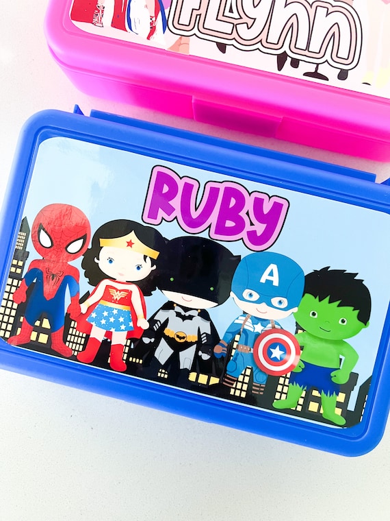 Personalized Pencil Box for Boys Back to School Superhero Gift Crayon Case  Supplies Kindergarten, Elementary, Art Gift Birthday Present 