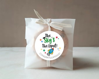 Graduation Stickers or Tags: Sky's The Limit Design (Digital Download)