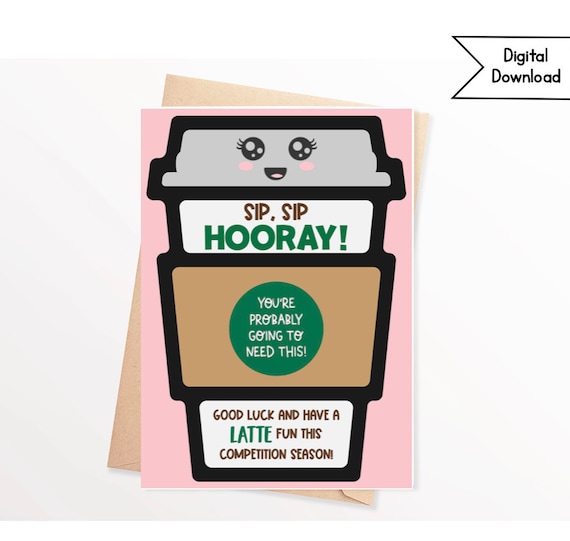 Dance Cheer Gift Card Holder: Competition Starbucks Tag (Digital Download)
