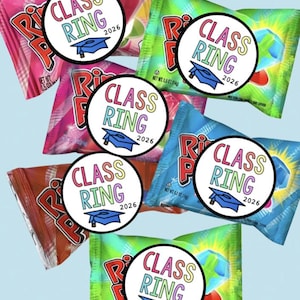 Class Ring Stickers - Graduation Party Favors, End of Year Gift