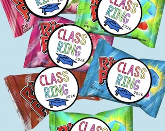 Class Ring Stickers - Graduation Party Favors, End of Year Gift