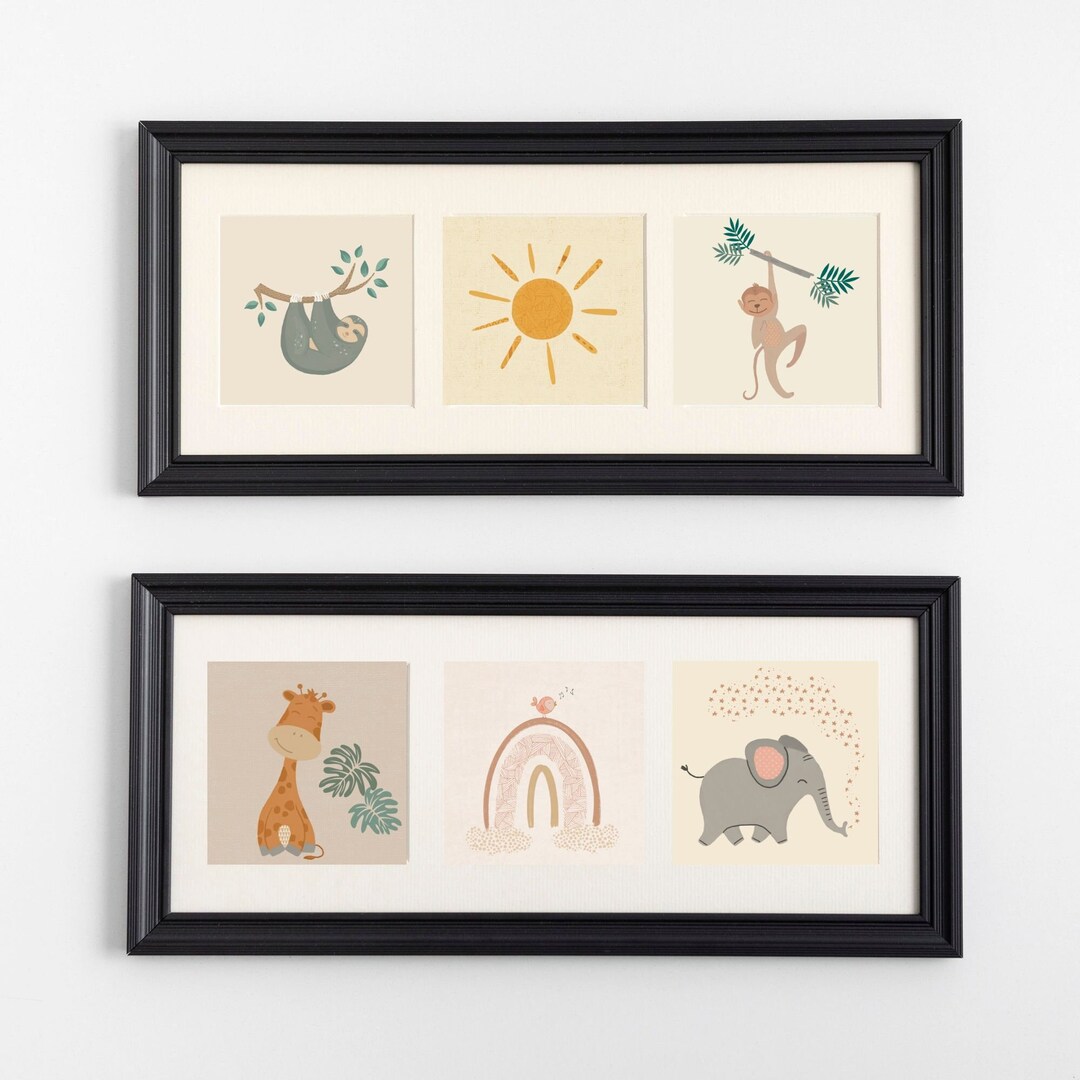 Safari Jungle Nursery Wall Art Safari Nursery Decor Printable Etsy