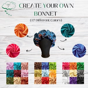 ADULT CUSTOM BONNET| Silky Satin Sleeping Bonnet| Hair Bonnet for Women| Curly and Natural Hair Silky Satin Bonnet| Reversible Satin Bonnet