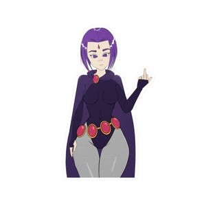 New Raven Teen Titans Fishnet Sticker (Finger)