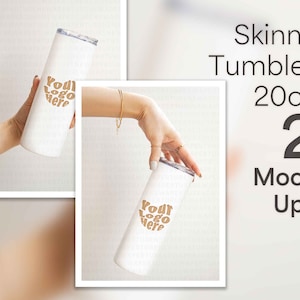 Skinny Tumbler Mockup Bundle | 20oz Wasserbecher Mockup | Sublimationsbecher Mockup | Boho Becher Mockup