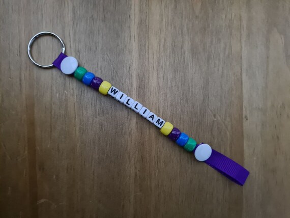 Handmade Fortnites themed Keyring Party Personalised Beaded Keychain Gift Party bags