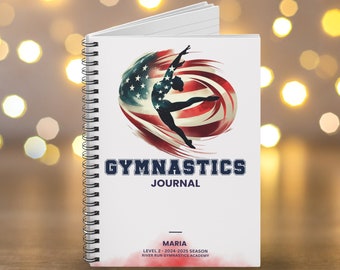 Personalized Gymnast Journal: Spiral Notebook for Meet Records
