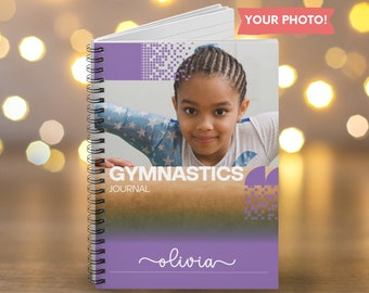 Personalized Photo Gymnast Journal: Spiral Notebook, Gymnastics Gift