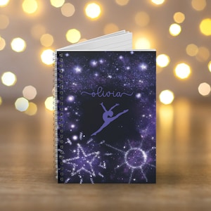 Personalized Gymnast&#39;s Journal - Capture Your Journey with meet records & feedback.  Spiral Notebook - Ruled Line - Beautiful Gymnast gift