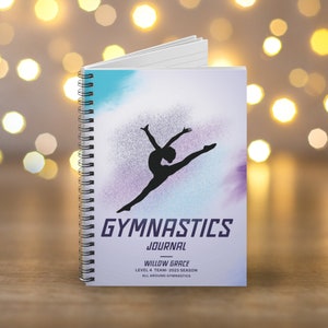 Personalized Gymnast's Journal - Chalk Dust - Embrace and Capture Your Journey.  Spiral Notebook - Ruled Line - Beautiful gift for a Gymnast