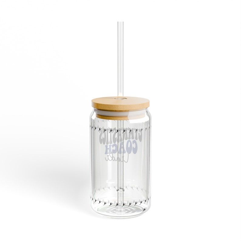 Personalized Gymnastics Coach Glass Sipper: Custom Name 16oz Tumbler image 7