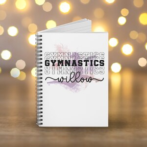 Personalized Gymnast&#39;s Journal - Embrace and Capture Your Journey.  Spiral Notebook - Ruled Line - Beautiful gift for a Gymnast