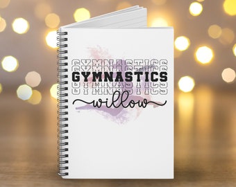 Personalized Gymnast Journal: Ruled Line Spiral Notebook