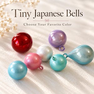 Tiny Babies Japanese Suikinrei Brass Bell, 16 x 13mm, Optional Clasp