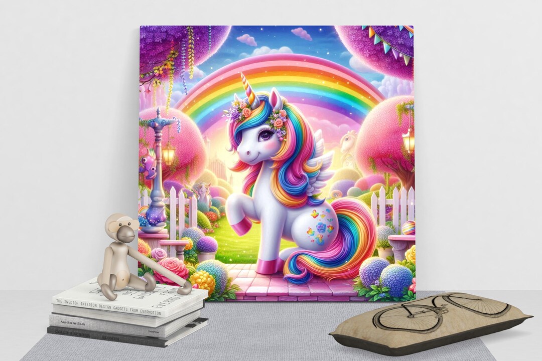 Magical Unicorn Rainbow Print Digital Download, High Resolution 300ppi ...