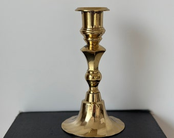 Vintage Brass Candle Holder, Antique Brass Taper Holder, Gold Candle Holder, Vintage Decor, Found