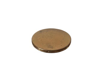Espejo compacto de latón vintage – Espejo de tocador de latón grabado, polvera decorativa, decoración vintage para tocador, accesorio de estilo