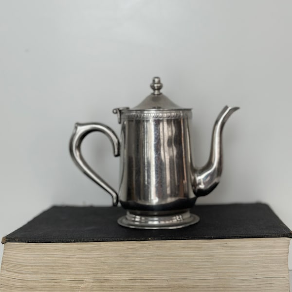 Vintage Silver Teapot, Stainless Steel Small Teapot, Small Silver Pitcher, Vintage Brand Ware Pitcher/Teapot