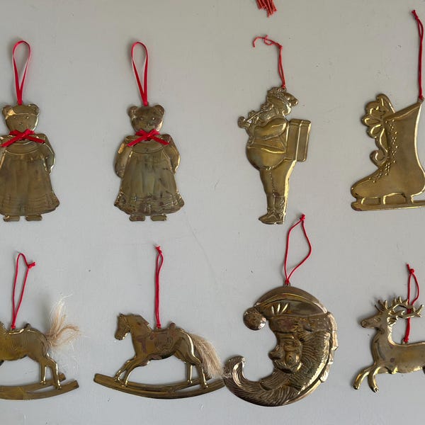Brass Christmas Ornaments - Etsy