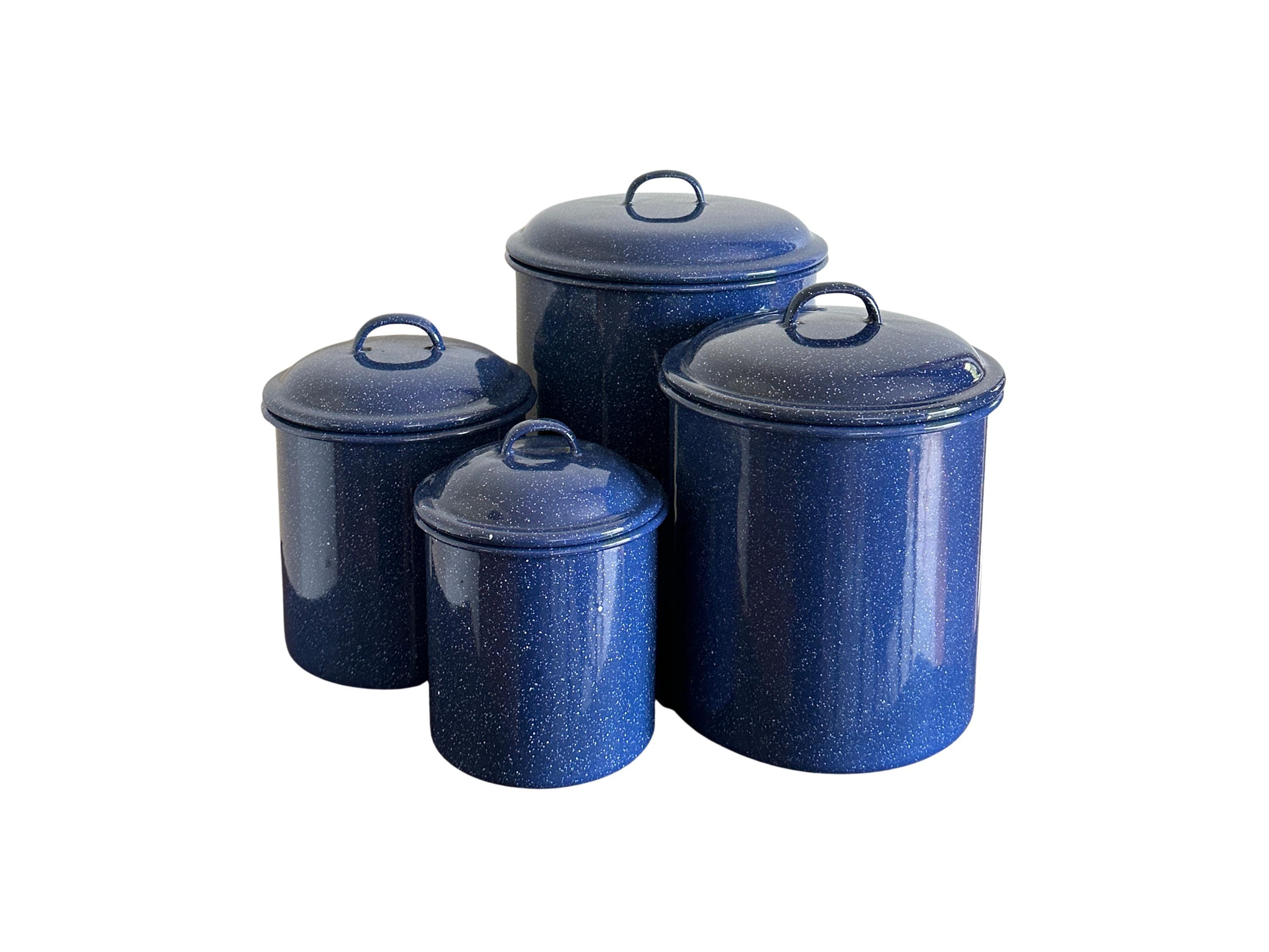 Enamelware Canisters - Etsy