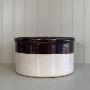 Vintage Roseville Pottery Crock: Brown Dipped Stoneware Vase