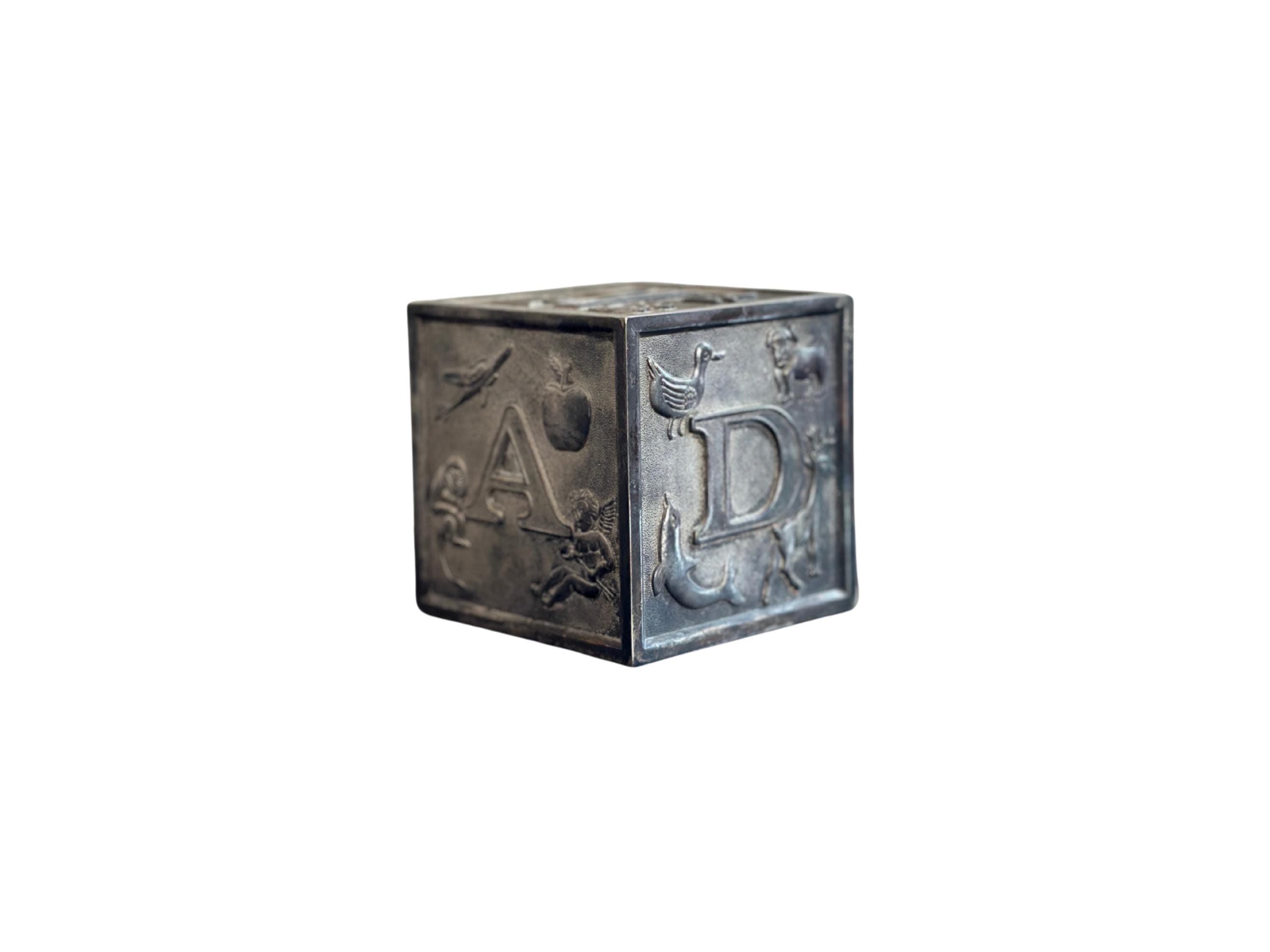 Vintage Silver ABC Coin Bank | Alphabet Nursery Piggy Bank | Storybook ...
