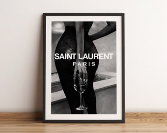 Black And White Designer Print, Large Poster Download, Fashion Designer Prints, Fashion Printable Wall Art, Digital Fashion Poster