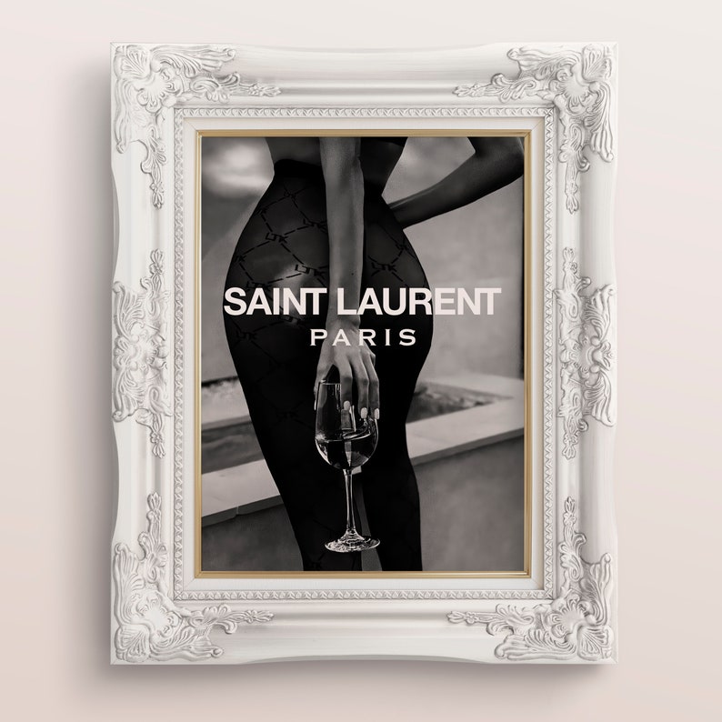 Black and White Designer Print Large Poster Download Fashion Etsy