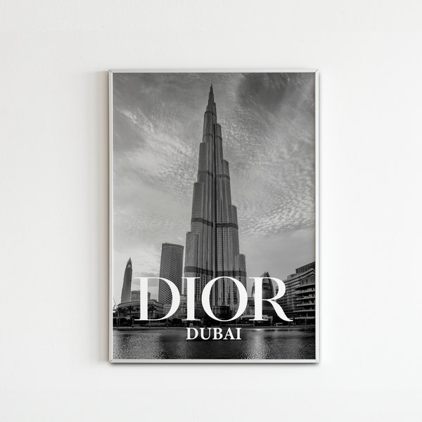 Printable Dubai Poster, Luxury Fashion Wall Art, Designer Wall Art, Printable Luxury Fashion Designer Poster, Download Designer Wall Art