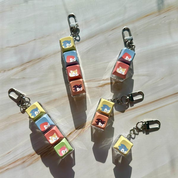 Hedgehog Team Clicky Keychains