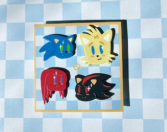 Blue Hedgehog Team Mini Pins